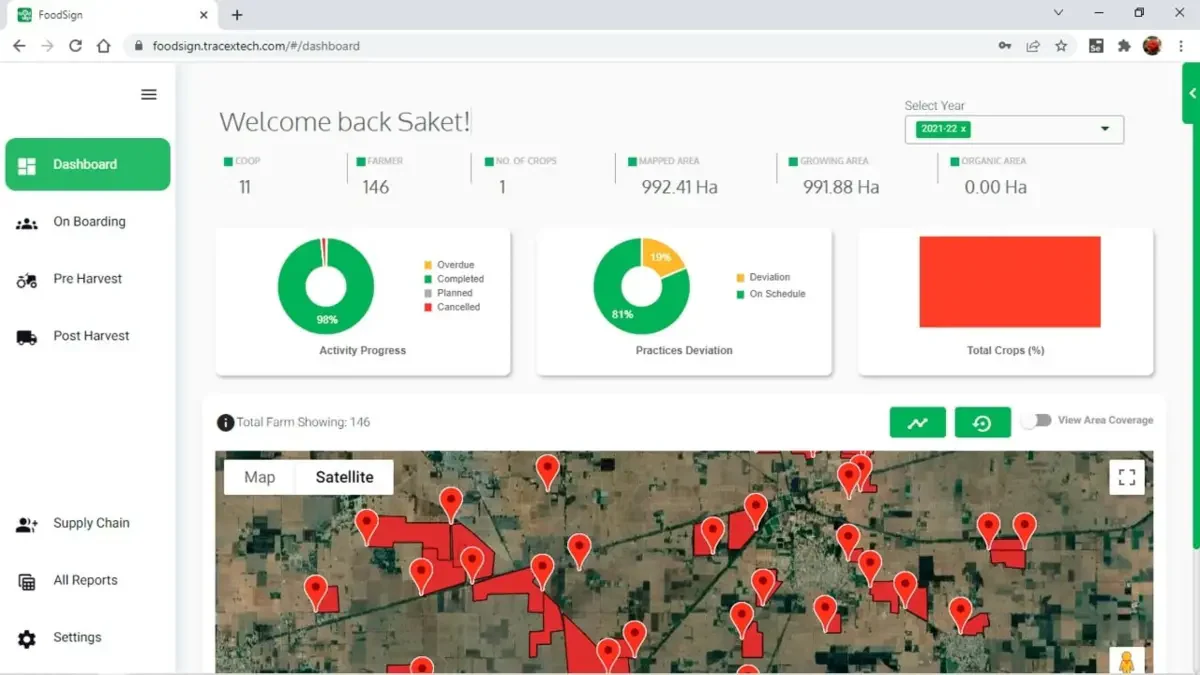 TraceX Agriculture Software