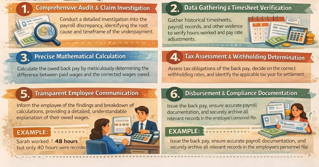 step by step implementation guide for back pay