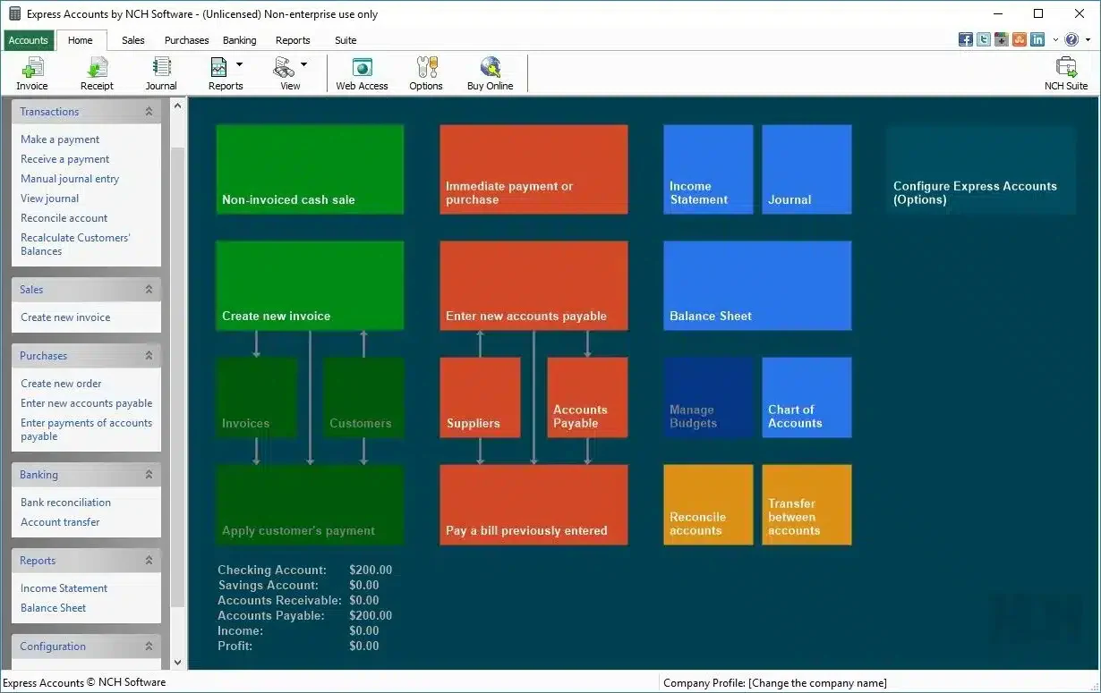 nch express automated bank reconciliation system