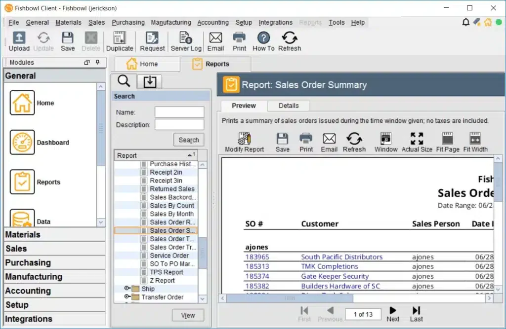 Fishbowl distribution management system
