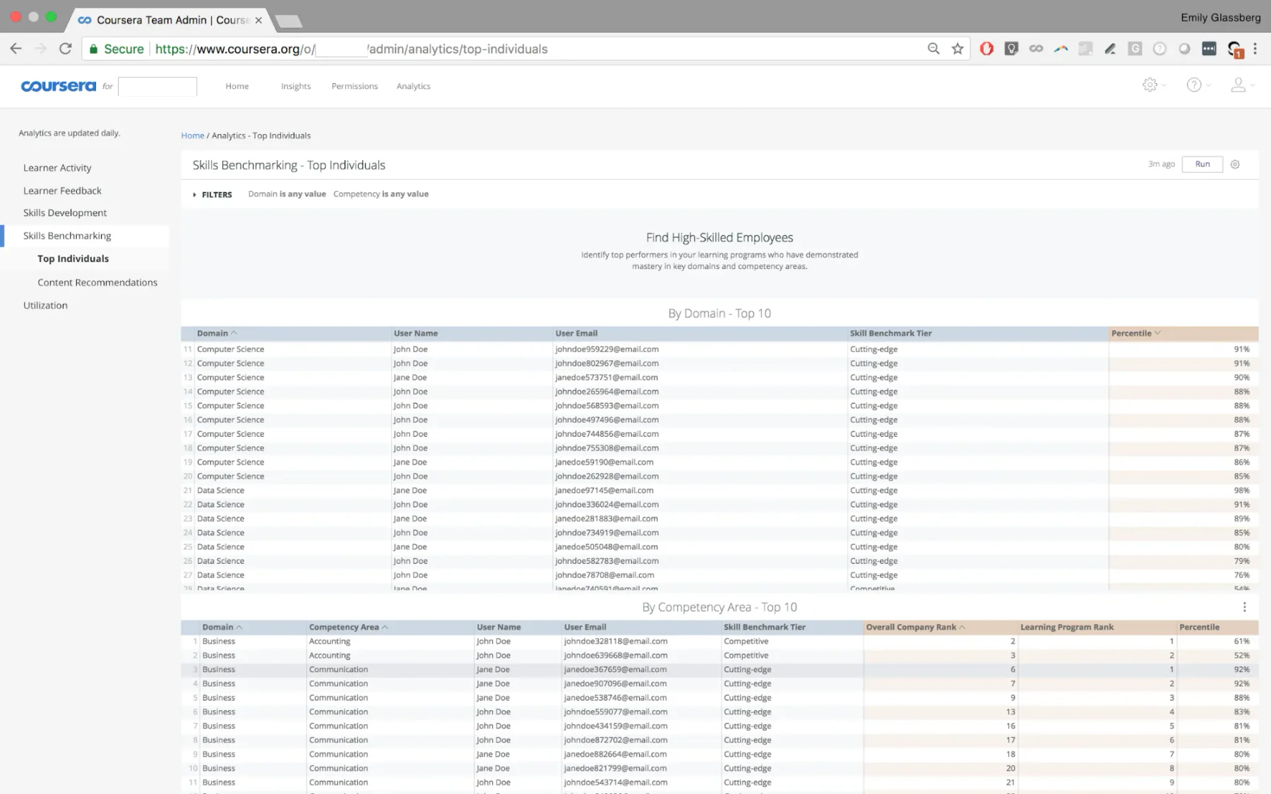 coursera dashboard