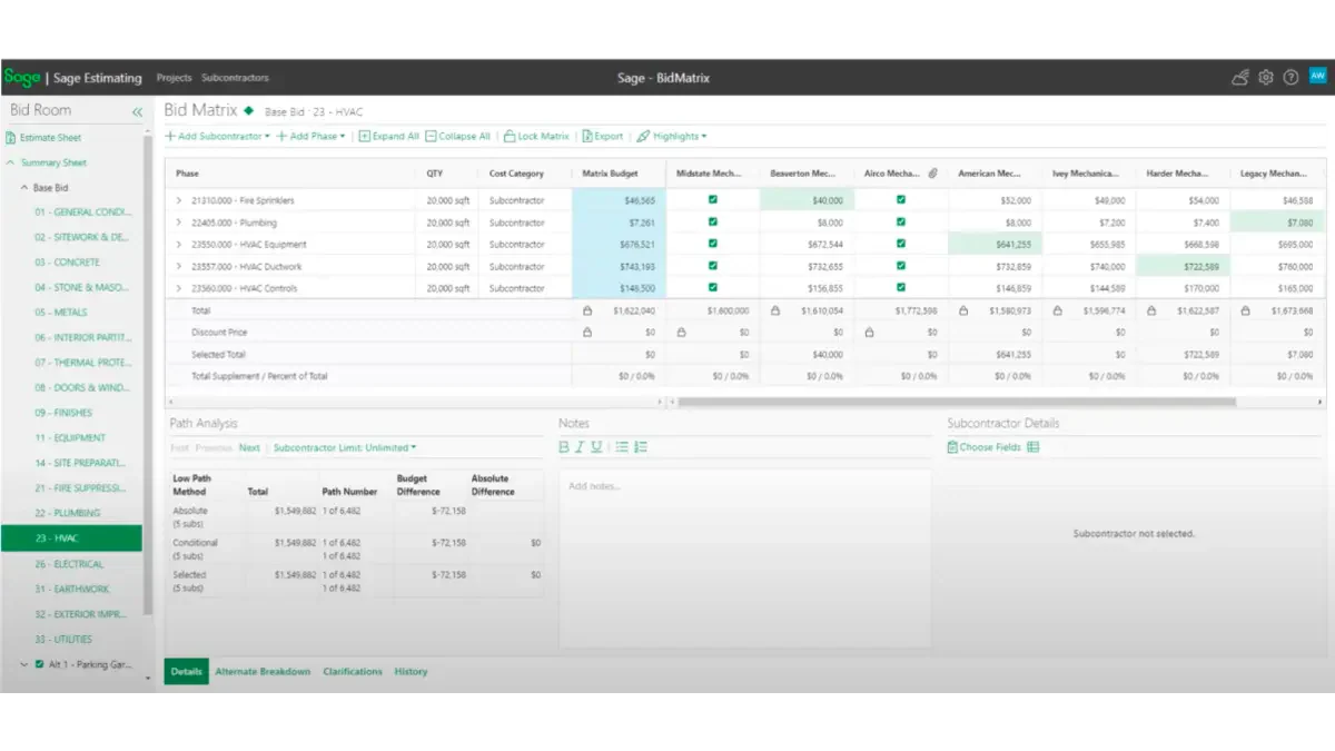 Sage Construction Estimating Software