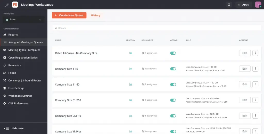 chili piper dashboard