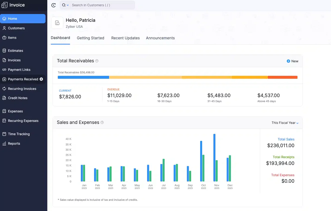 zoho accounting software