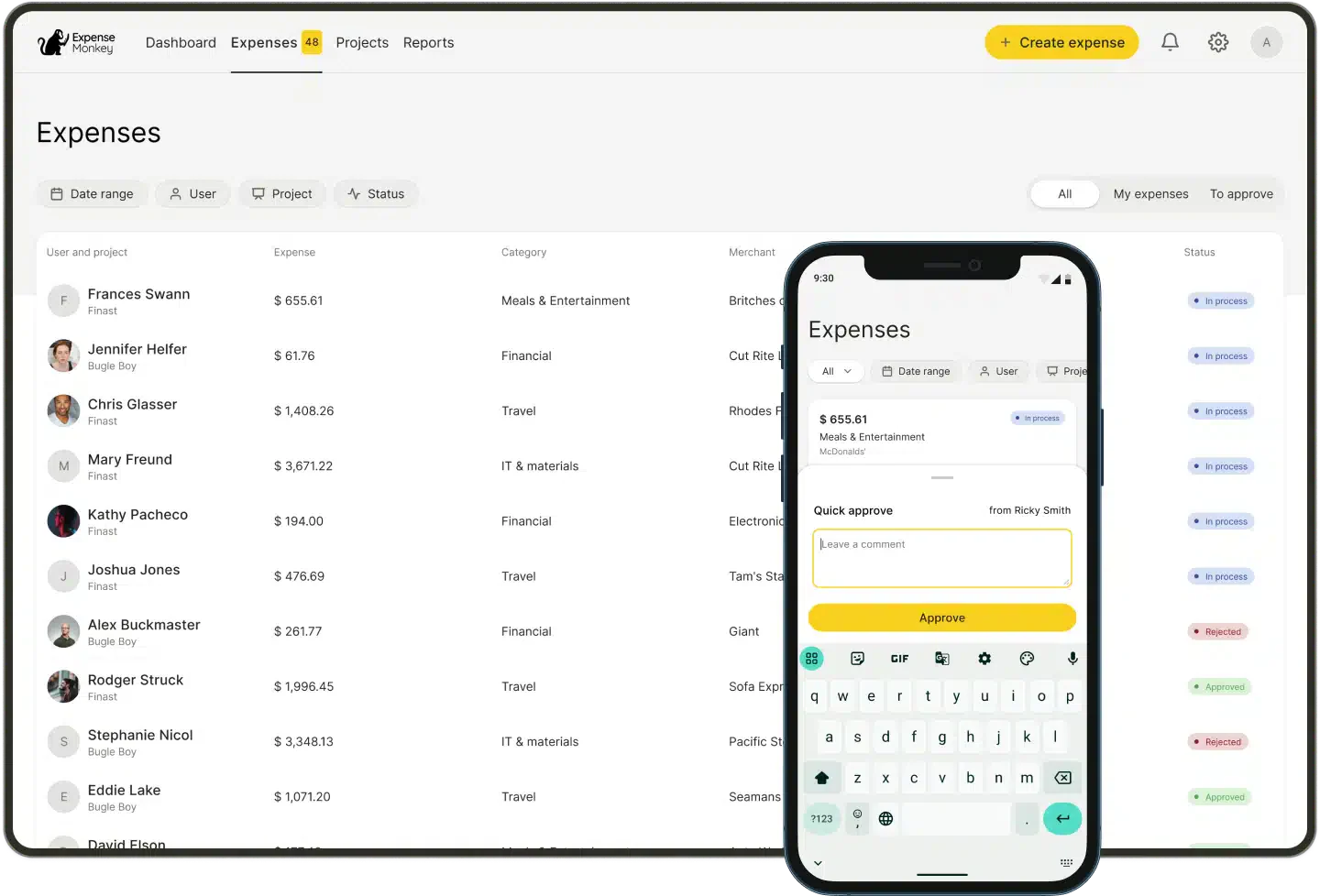 Expense management system