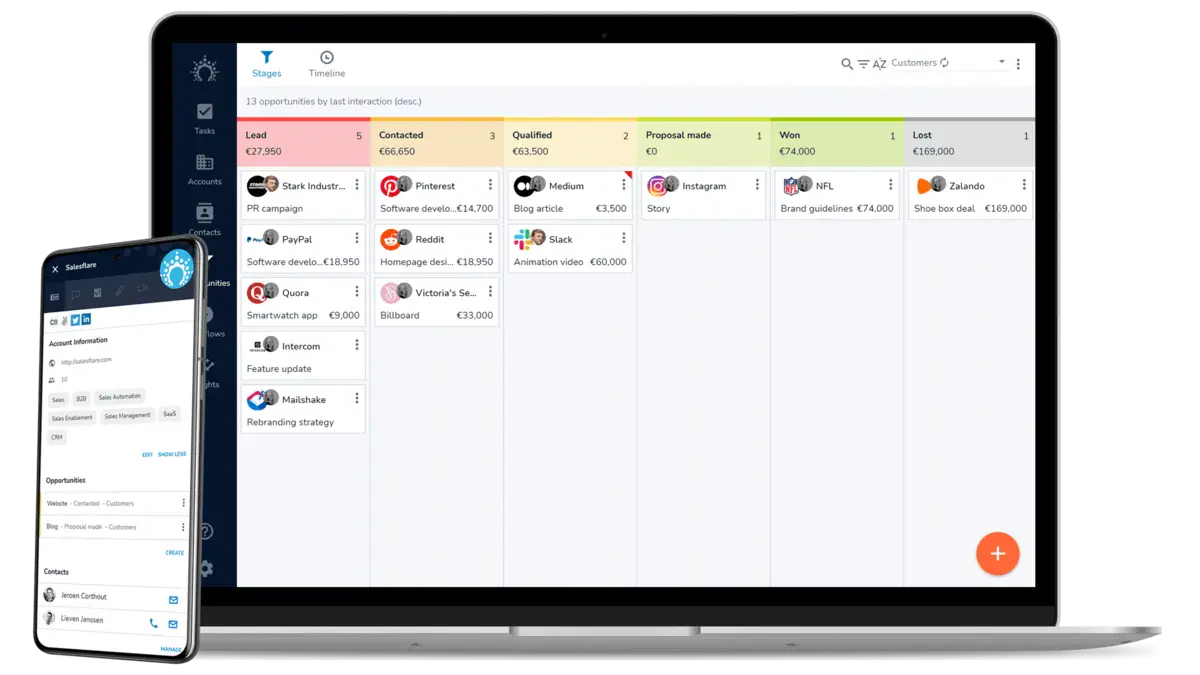 Salesflare Sales management tools