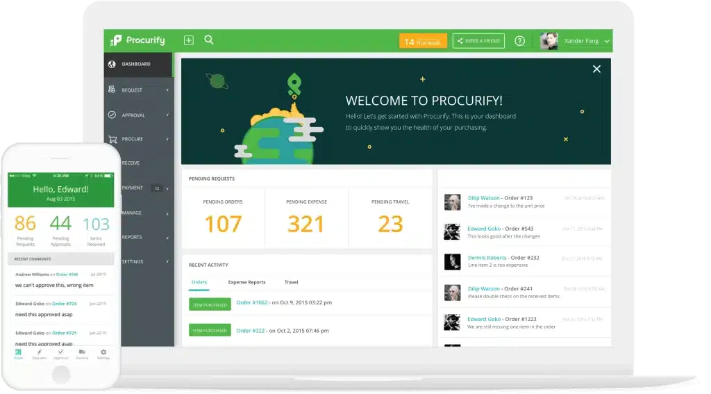 procurify procurement system software