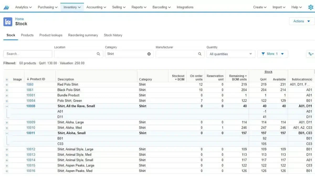 Finale e-commerce inventory system
