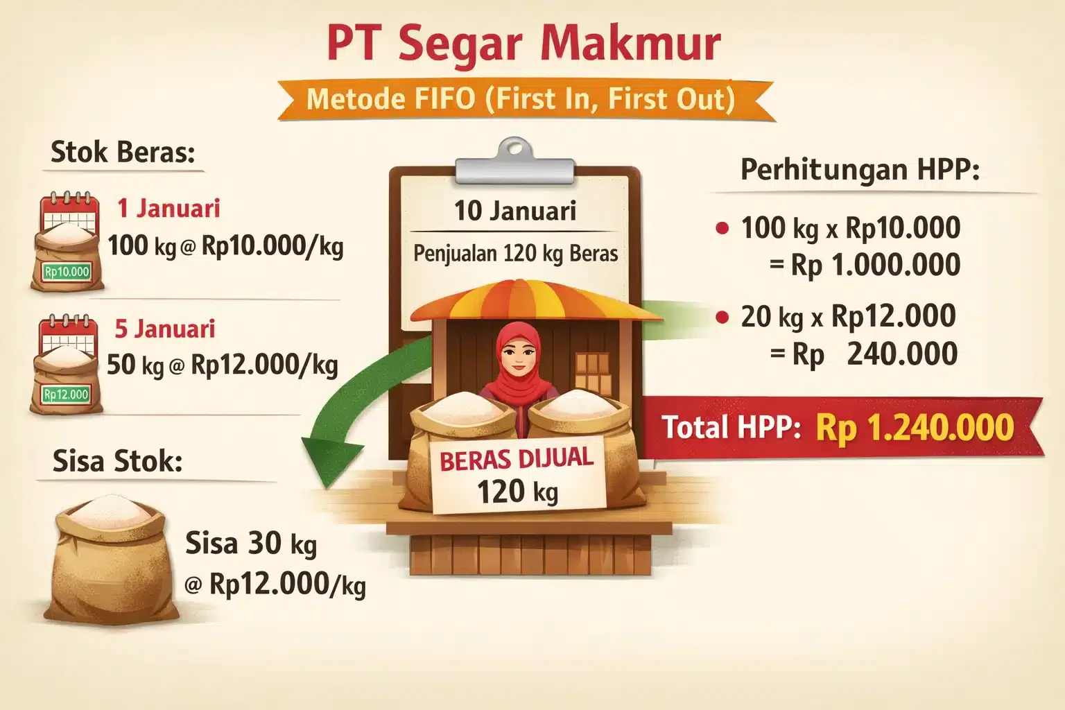 contoh metode FIFO
