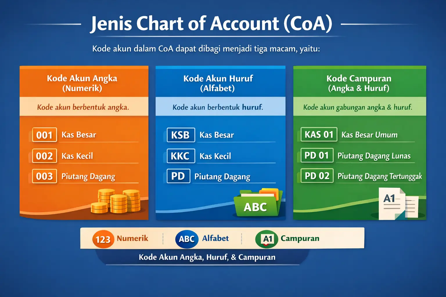 Jenis Kode Akun dalam Chart of Account