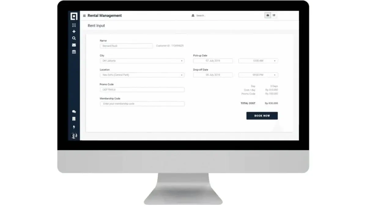 equipment rental software