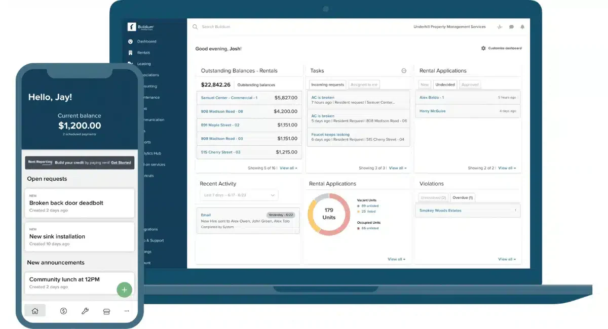 Buildum property management system software 