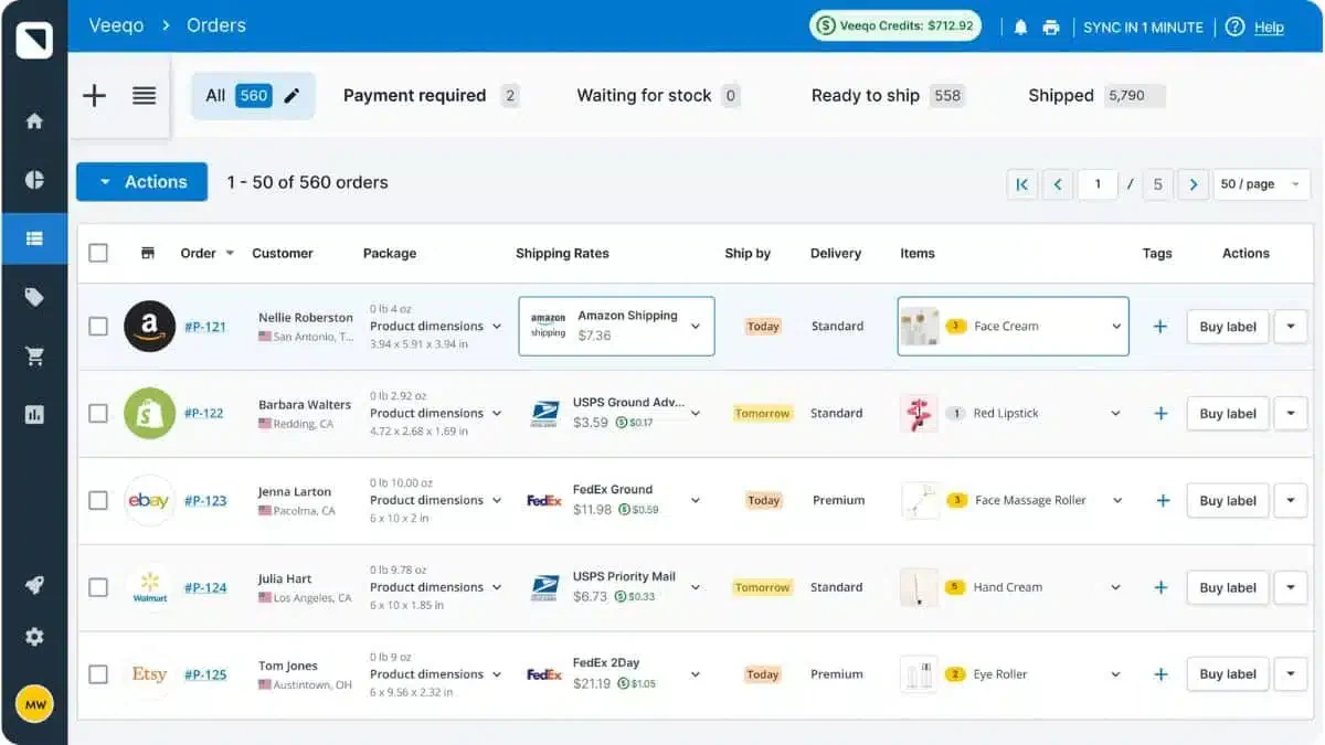 e-commerce inventory management software Veeqo