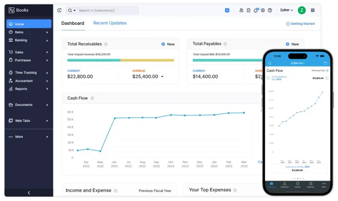 Zoho account payable software 