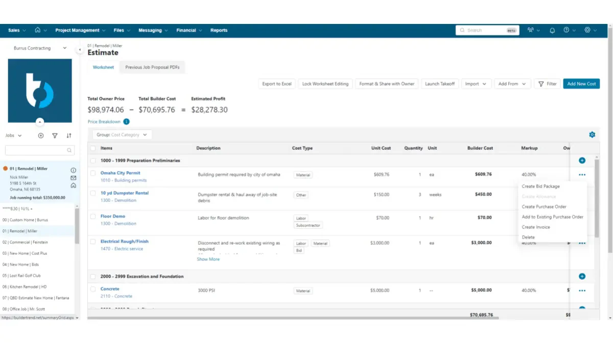 Estimator360 estimating software
