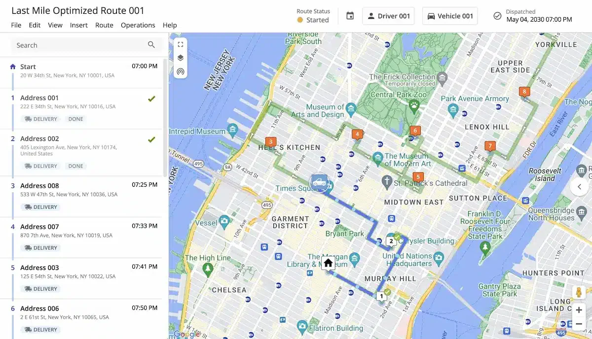 route4me dashboard