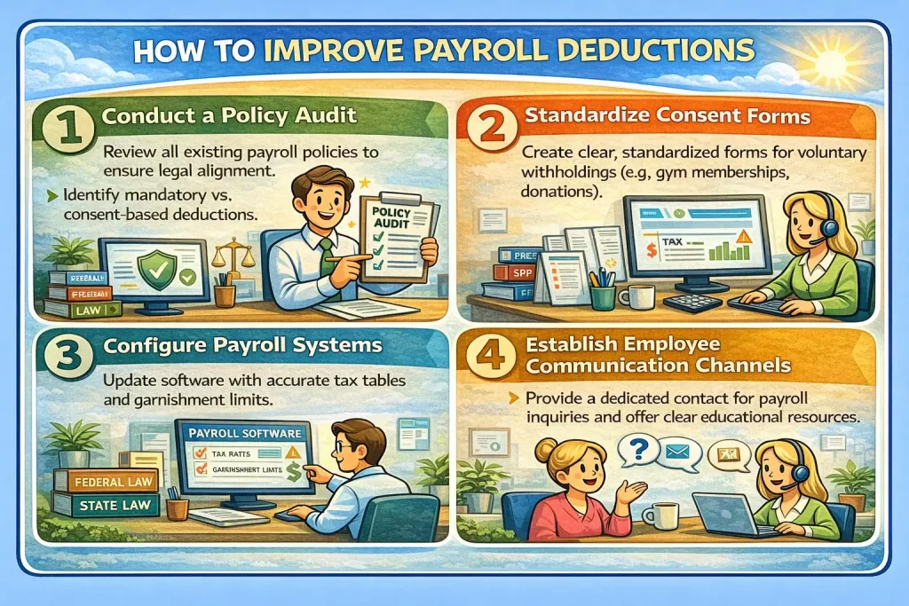 Implementing compliant deduction