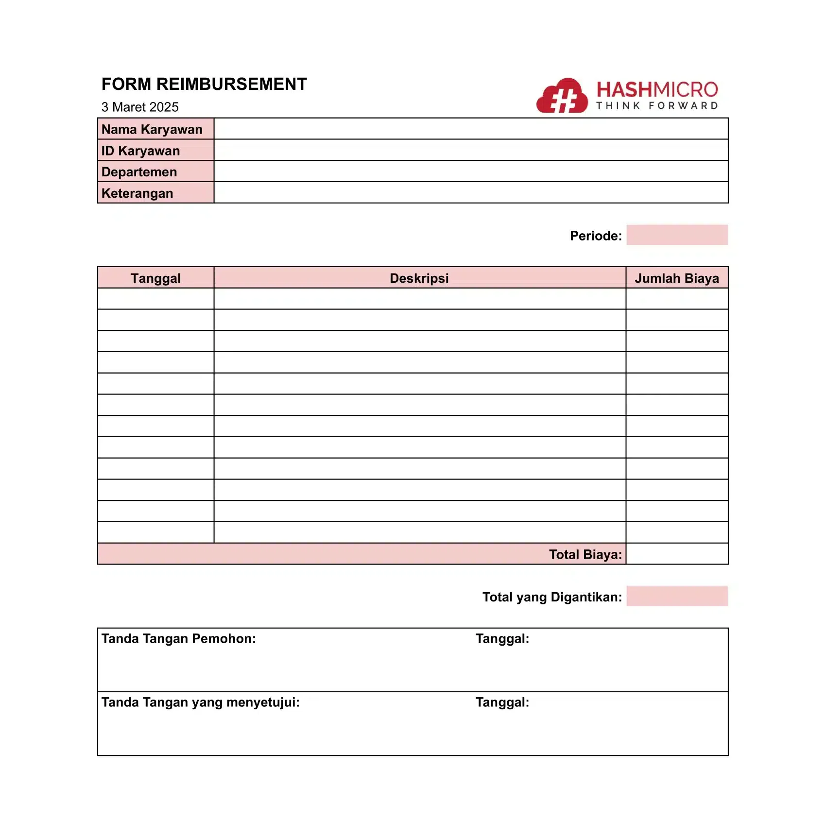 Form reimbursement