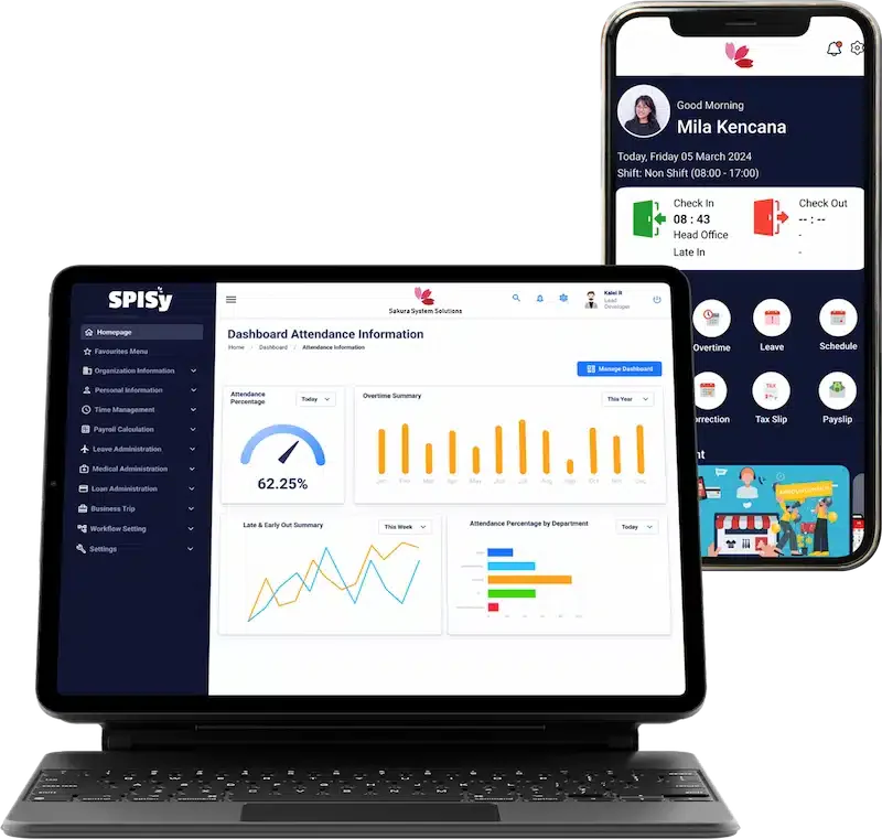 dashboard attendance information spisy