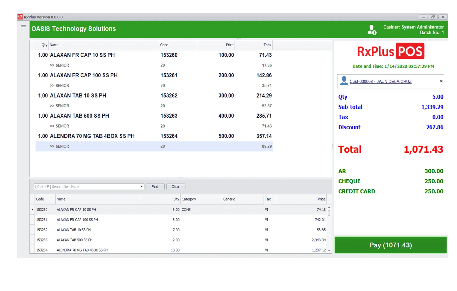 oasis rxplus best pos system philippines