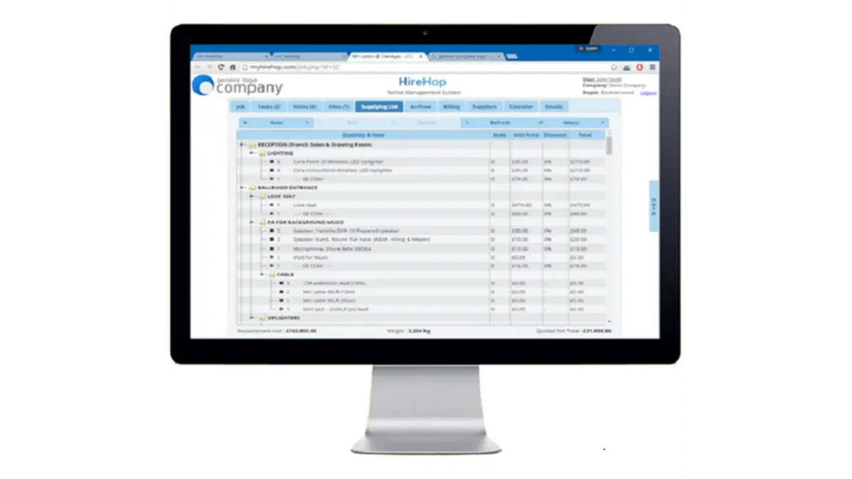equipment rental software