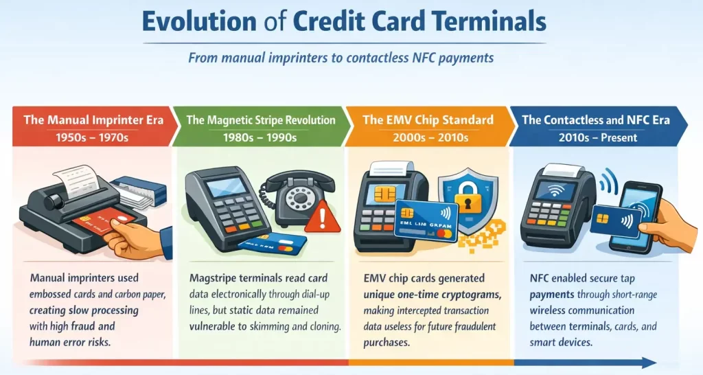 Credit card terminal evolution