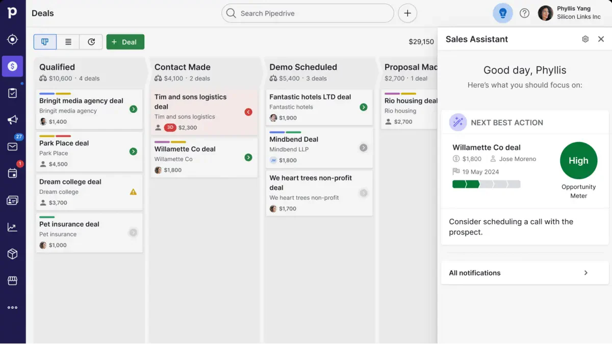 Pipedrive sales crm