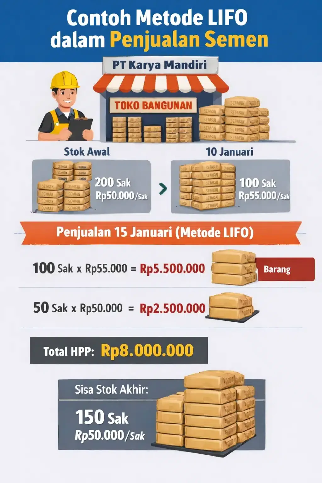 contoh metode LIFO