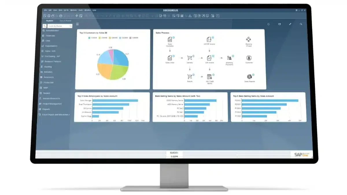 SAP erp manufacturing software