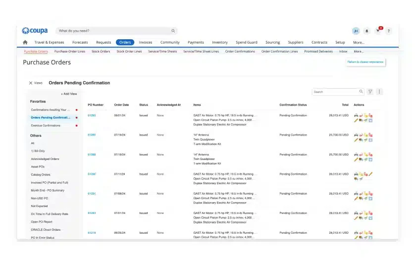 Coupa AI Procurement Software