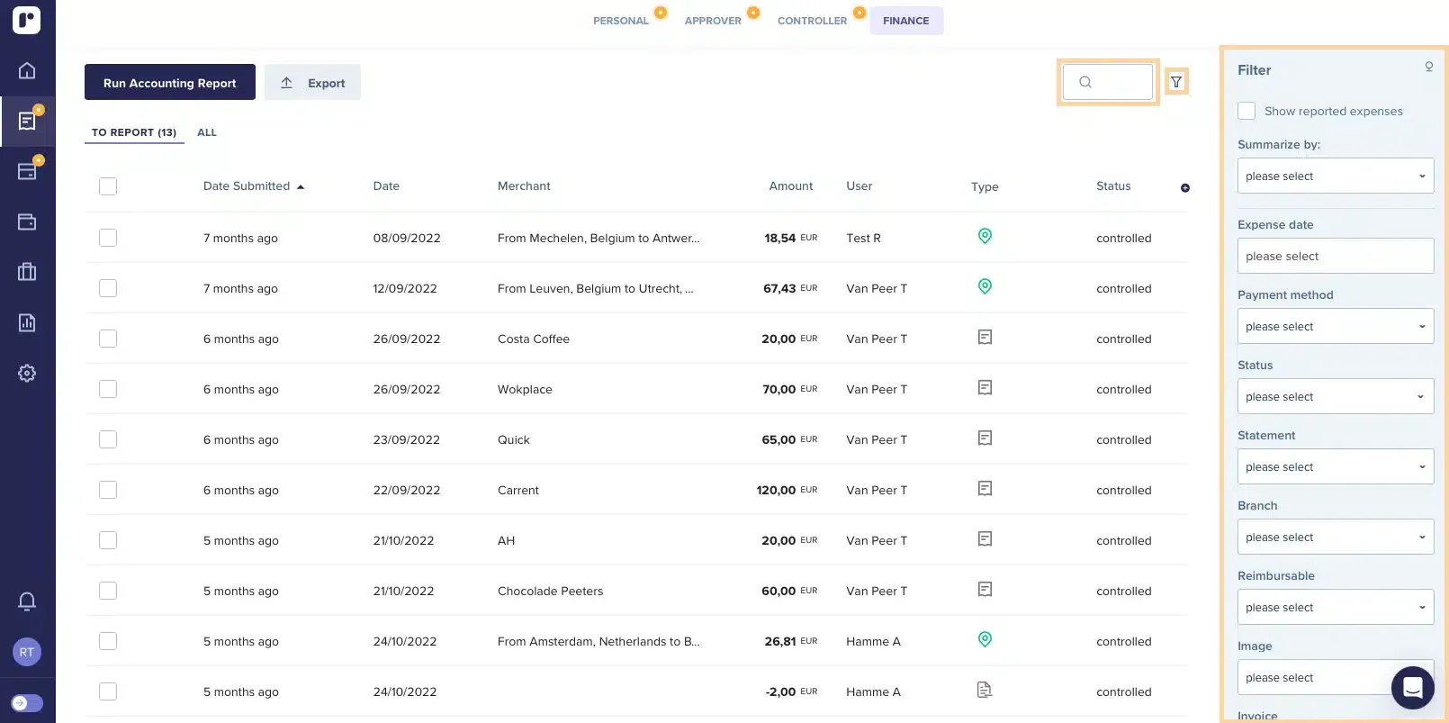 Expense management software