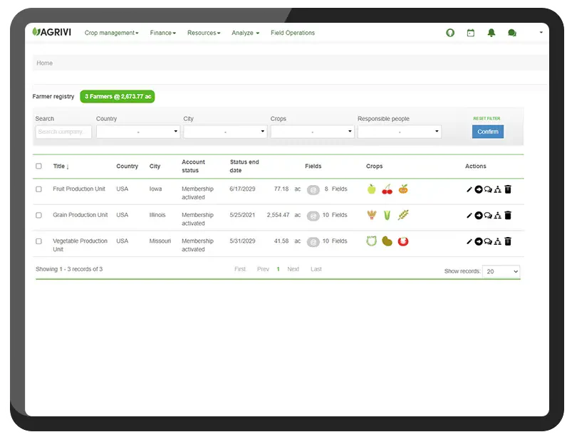 AGRIVI Agriculture ERP Software