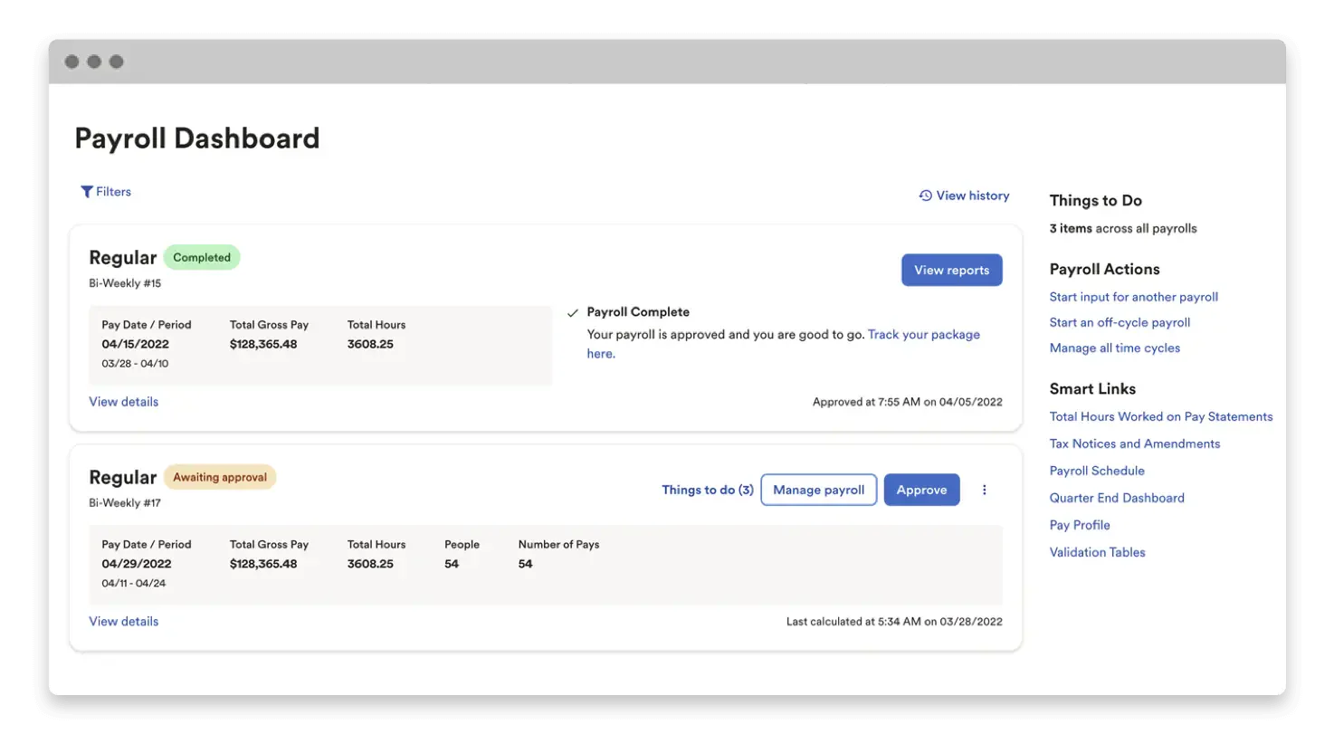dashboard payroll hr adp workforce