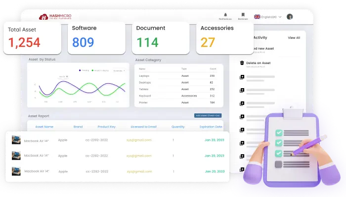 monitoring and tracking your assets with asset inventory system to get asset's activity history