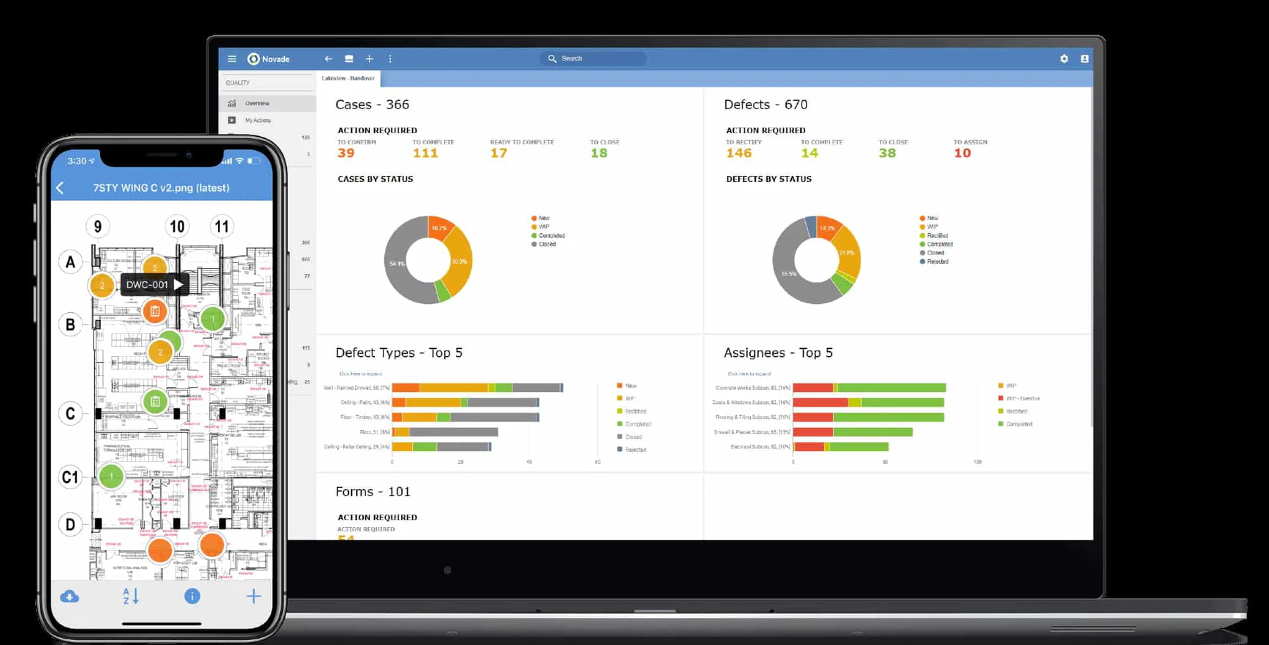 novade construction project management software