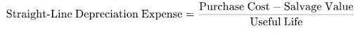 straight depreciation expense