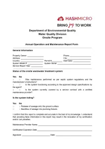preventive maintenance report