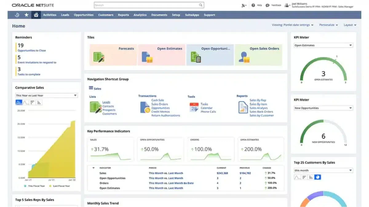 Oracle Netsuite ERP Software