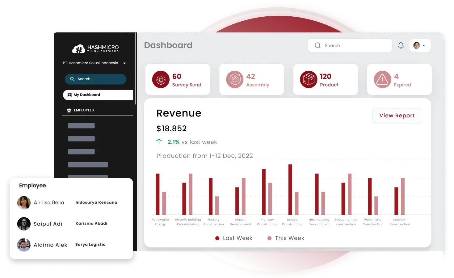 HashMicro Construction Workforce Management Software