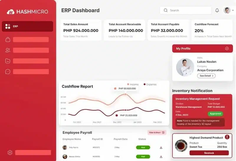hashmicro's erp software