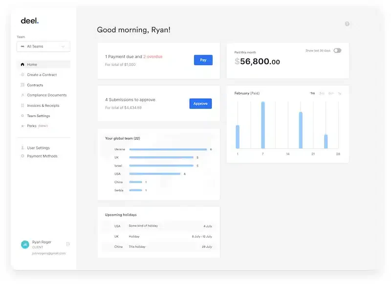 deel best payroll software