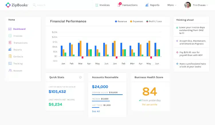 accounting software zipbooks