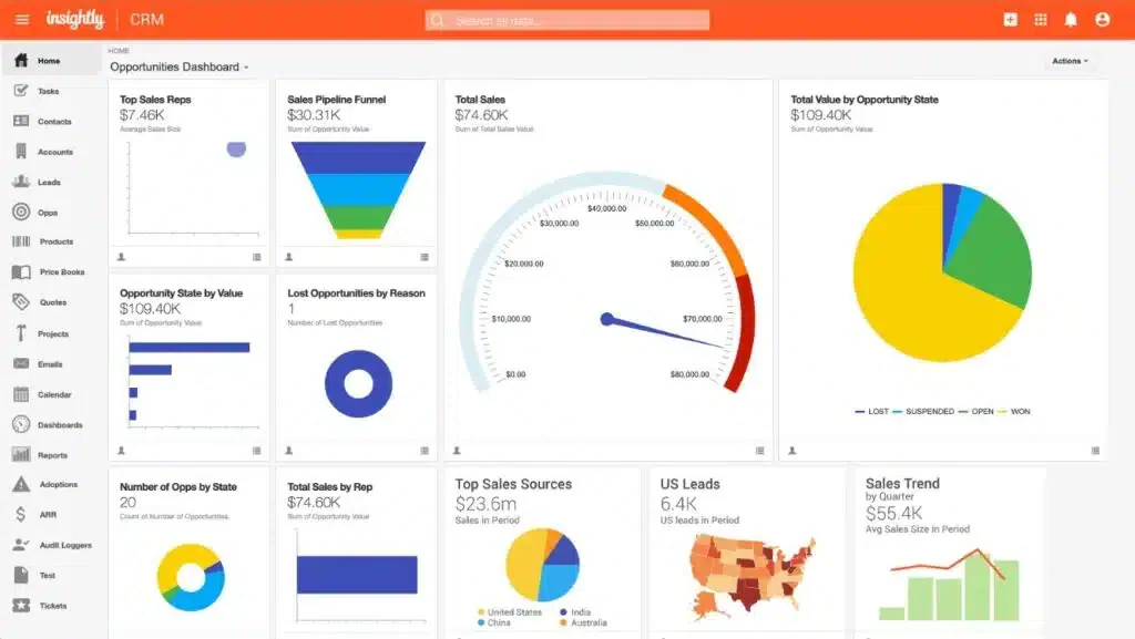 insightly crm software