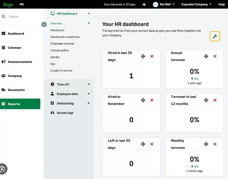 aplikasi untuk hrd Sage HR