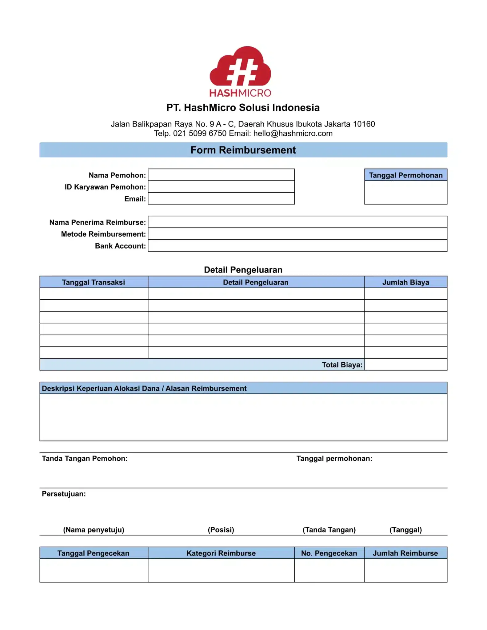 Form Reimbursement 