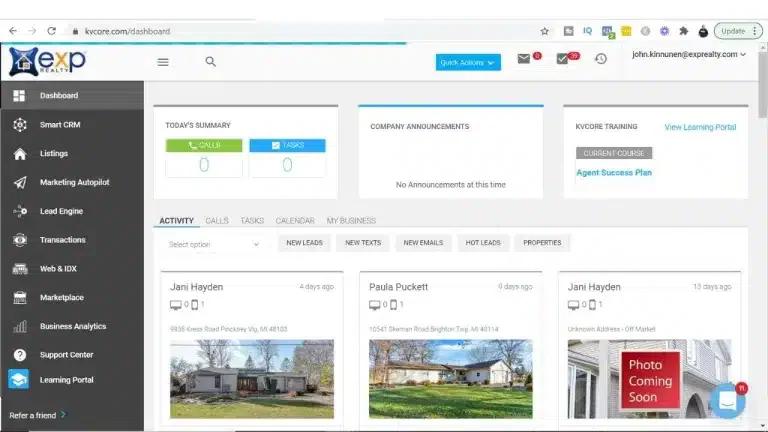 Real Estate Software kvCore