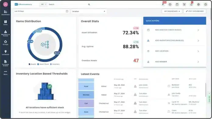 EZOffice Inventory asset tracking software
