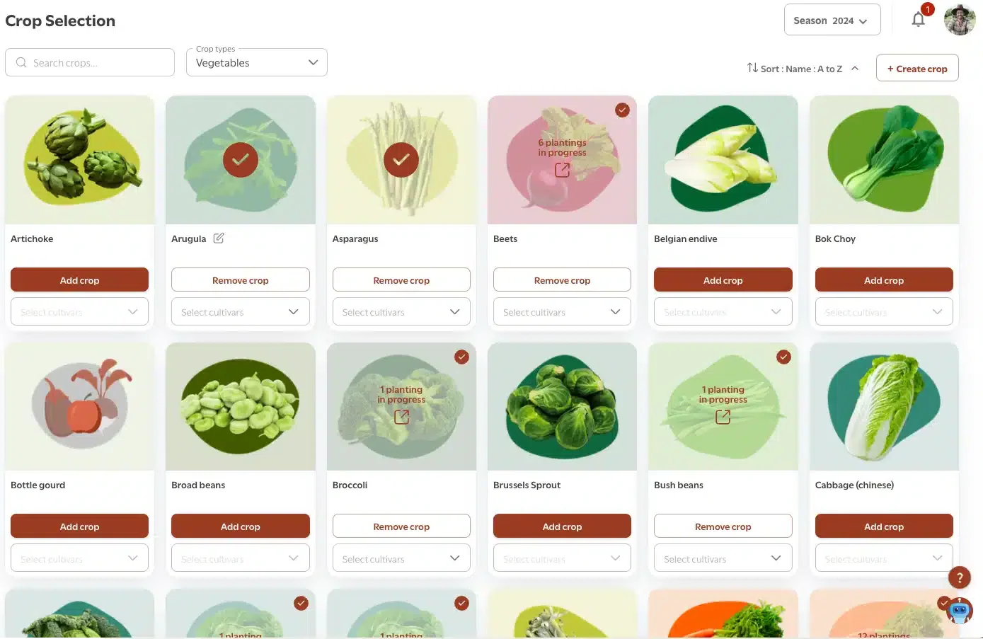 Heirloom crop management software