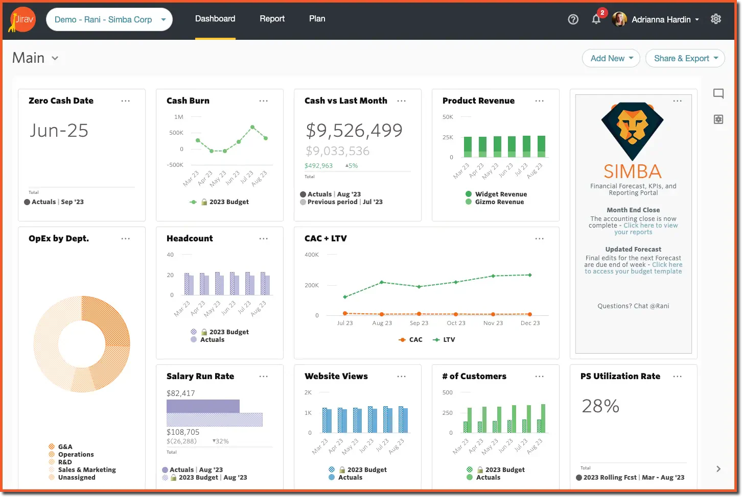 jiray financial reporting software