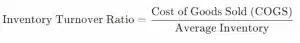 inventory turnover ratio